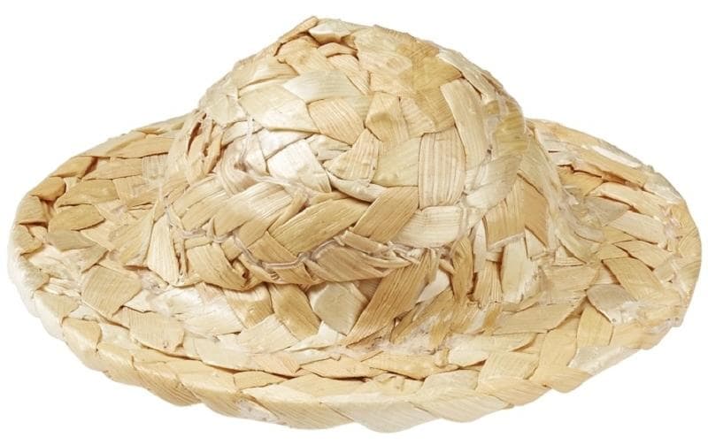 HobbyFun Mini ustensiles Chapeau de paille 5 cm, 2 pièces