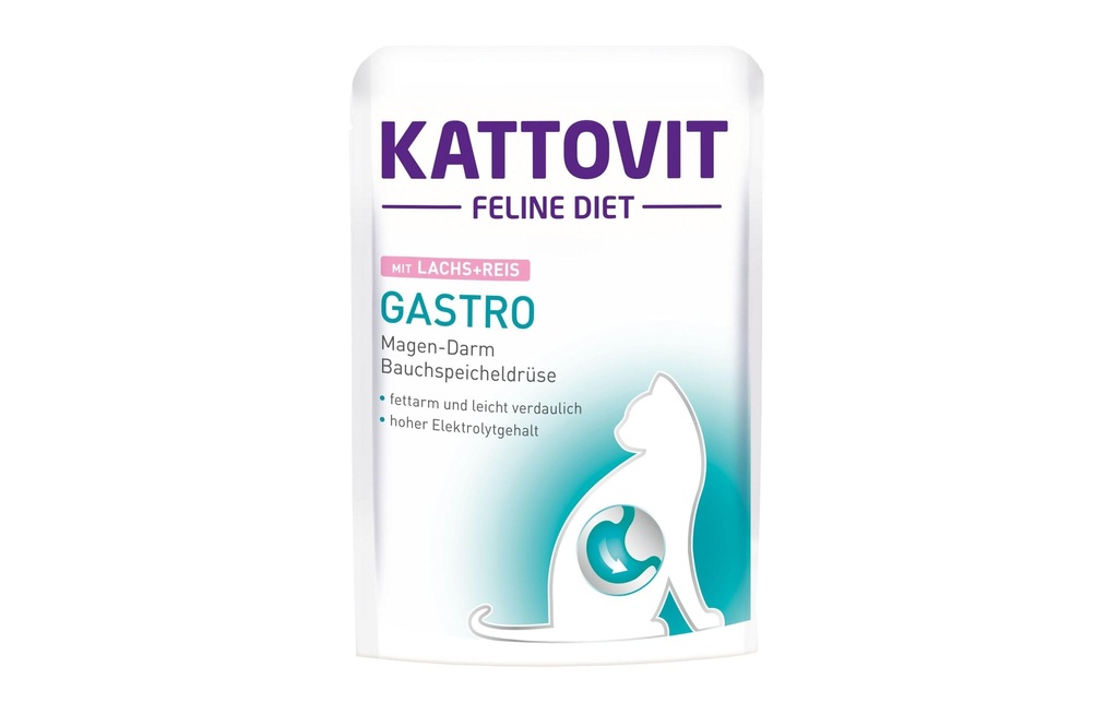 Kattovit Alimentation humide Gastro saumon et riz, 85 g