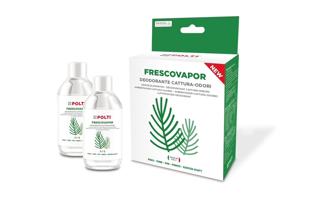 Polti Neutralisation des odeurs pour balai vapeur Pin, 2 x 200 ml