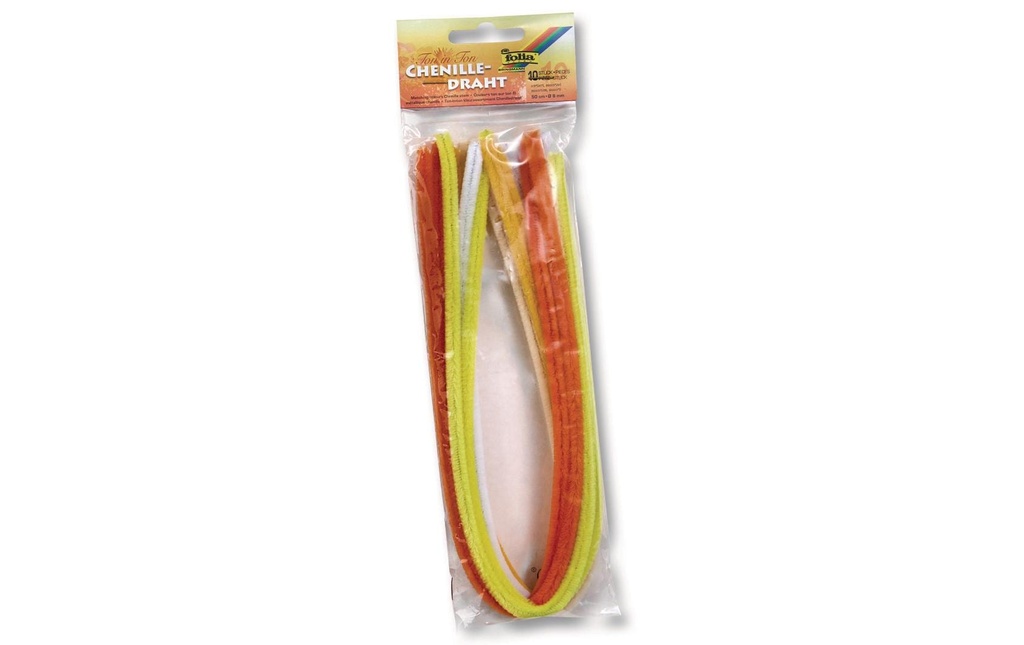 FOLIA Cure-pipes Mix jaune 50cm (10 pces)