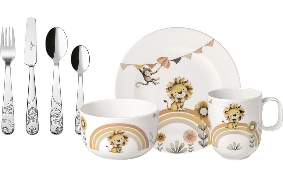 Villeroy & Boch Service de table pour enfants Roar Lion 7 pièces, orange clair