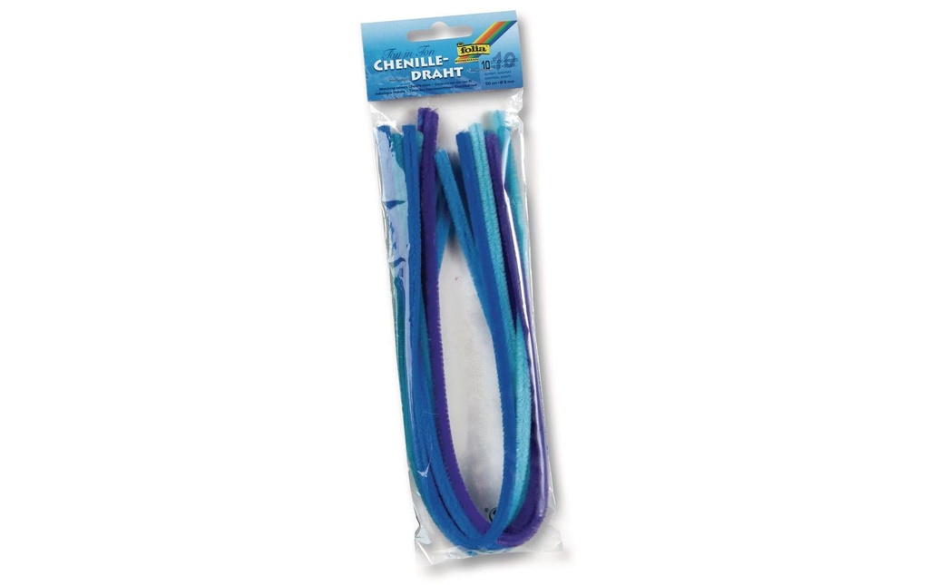 FOLIA Cure-pipes Mix bleu 50cm (10 pces)