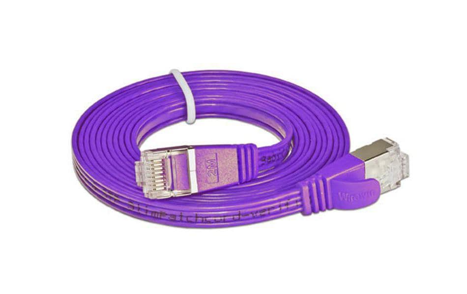 SLIM Câble patch slim RJ-45 - RJ-45, Cat 6, STP, 1.5 m, Violet