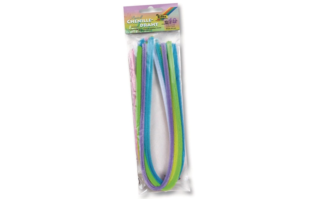 FOLIA Cure-pipes Mix pastel 50cm (10 pces)
