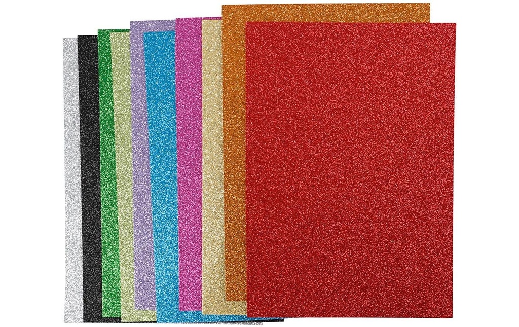Creativ Company Set de caoutchouc mousse A4, multicolore, 10 feuilles