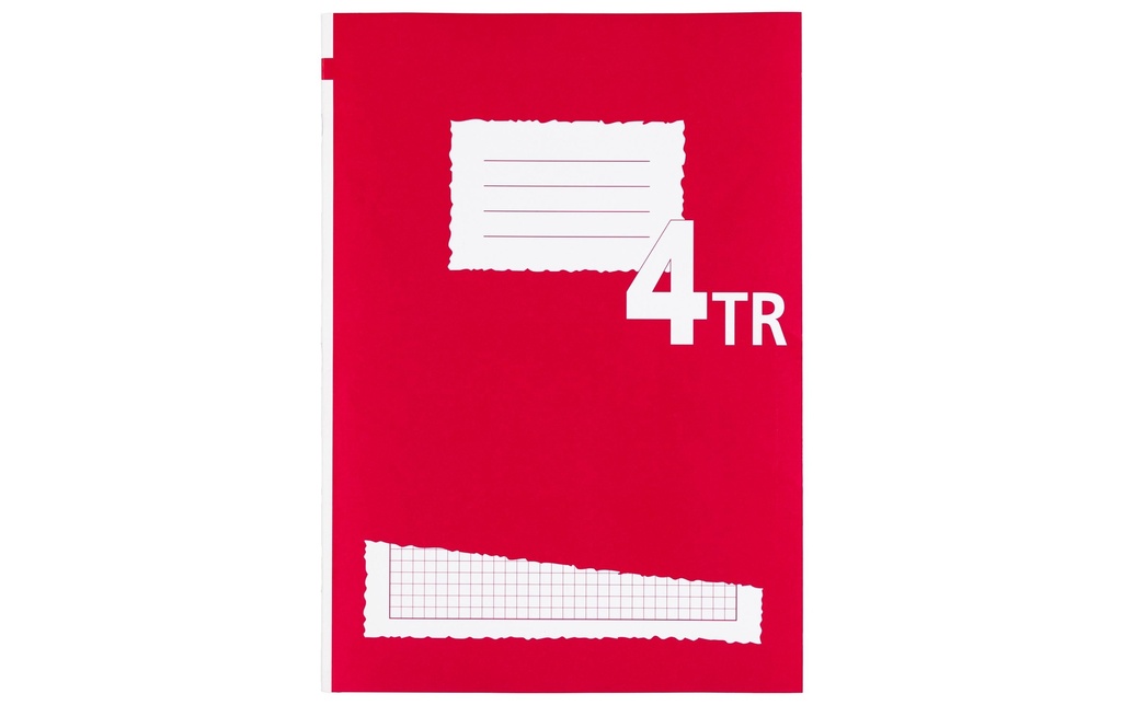 office focus Cahier d'école A4, À carreaux, Rouge, 10 Pièce/s