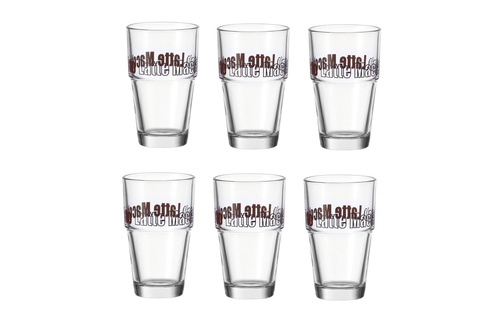LEONARDO Verre à latte macchiato Solo 410 ml, 6 Pièce/s, Transparent