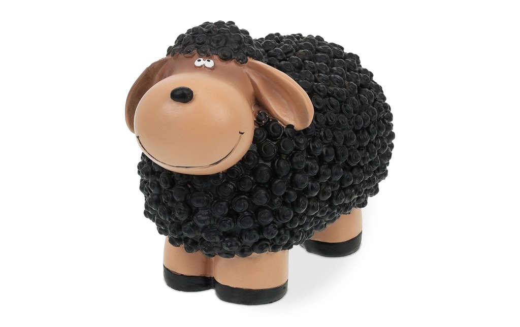 relaxdays Figure décorative Mouton 18 cm, Noir/Brun