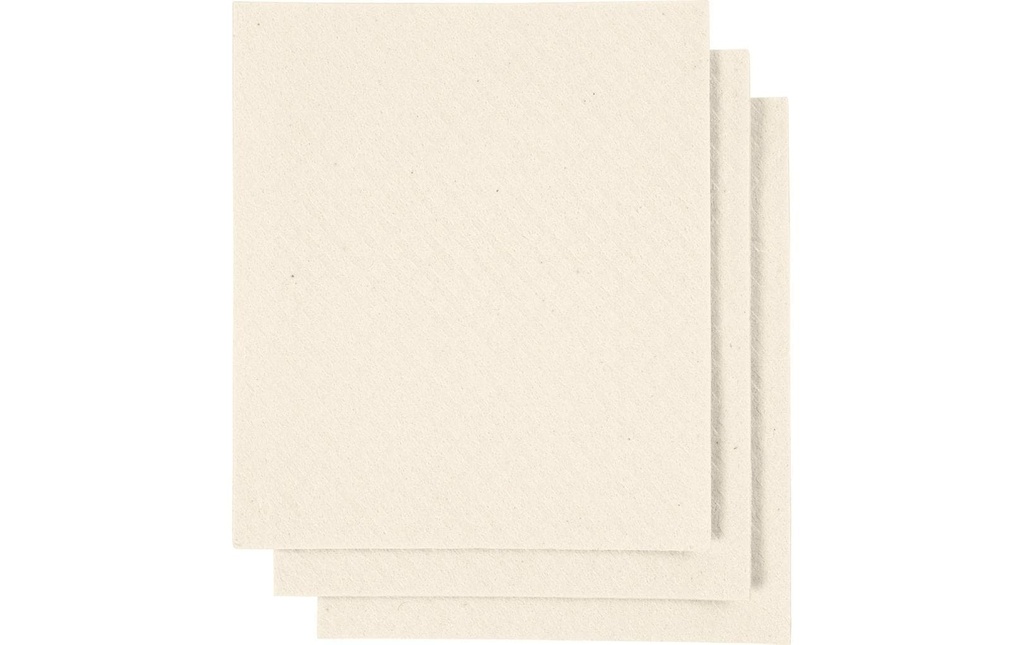 Creativ Company Torchon pour la vaisselle 17 x 19,5 cm, 3 Pièce/s, Nature