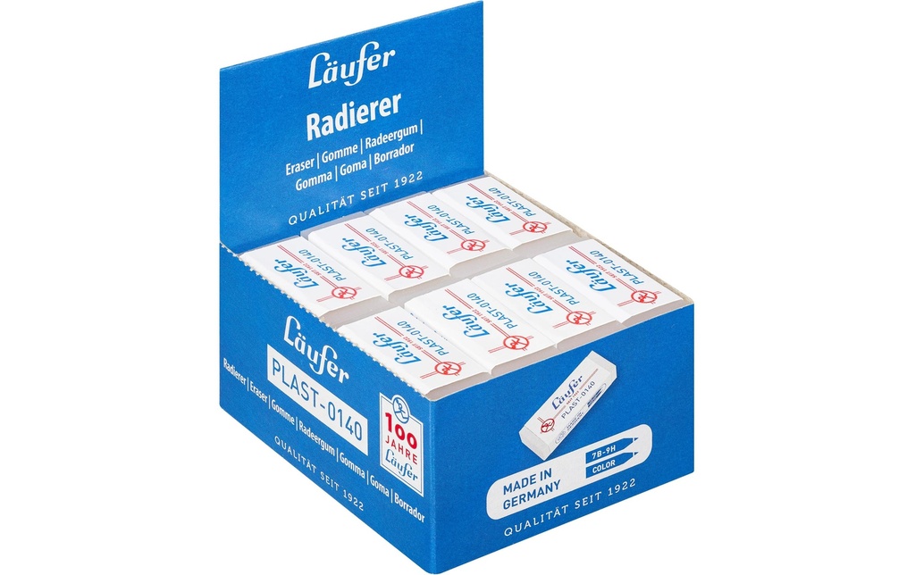 Läufer Gomme PLAST-0140 Blanc, 40 pièces