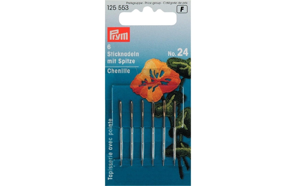 Prym Aiguille de broderie Nr. 24, 6 Pièce/s