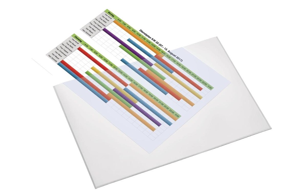 Magnetoplan Pochette transparente pour document A4 paysage Blanc