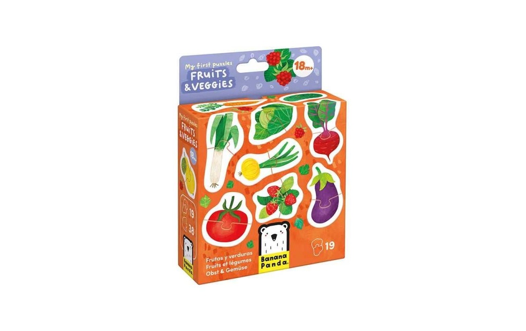 Banana Panda Puzzle My First Fruits & Veggies Carton 38 pièces