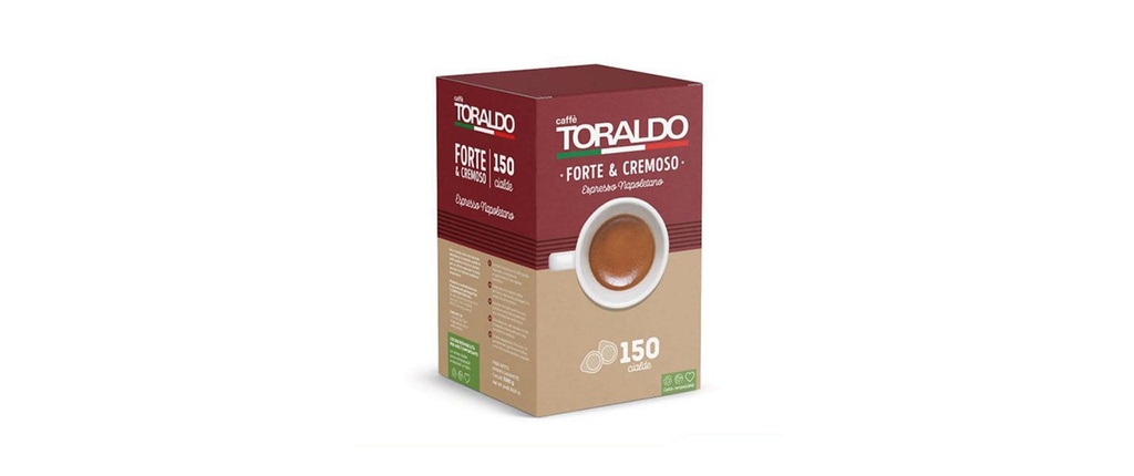 Caffè Toraldo Dosettes de café ESE Pads Forte e Cremoso 150 Pièce/s