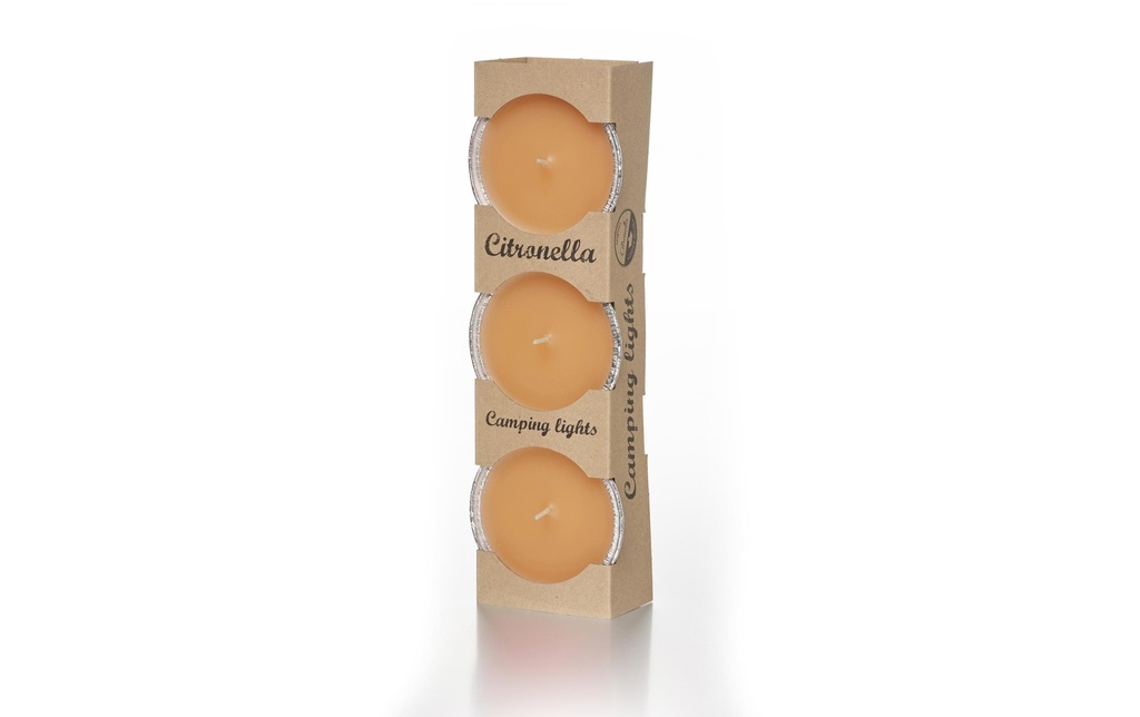 balthasar Bougie de jardin Citronella 8 cm, 3 pièces, Orange