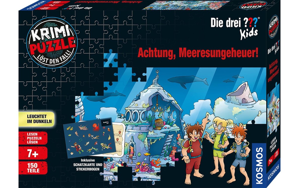 Kosmos Puzzle Die drei??? Kids – Achtung, Meeresungeheuer!