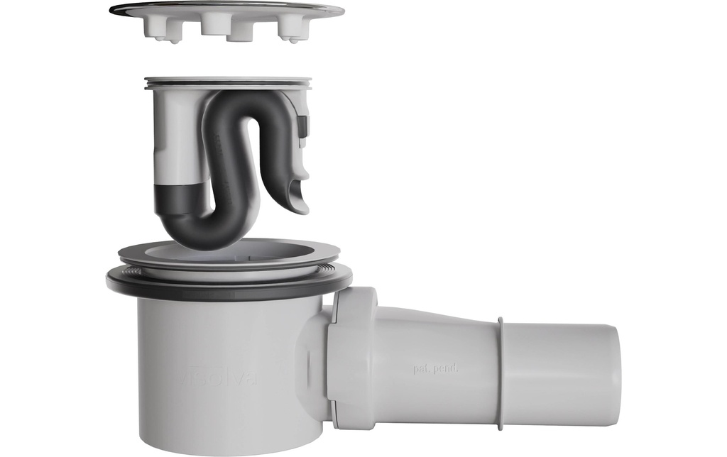 Visolva Siphon sans nettoyage avec couvercle chromé