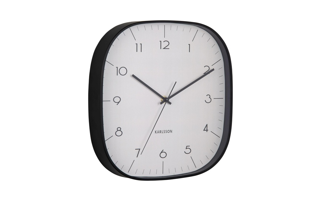 KARLSSON Horloge murale Grato Cuadrado 29 x 29 cm, Gris chaud/noir