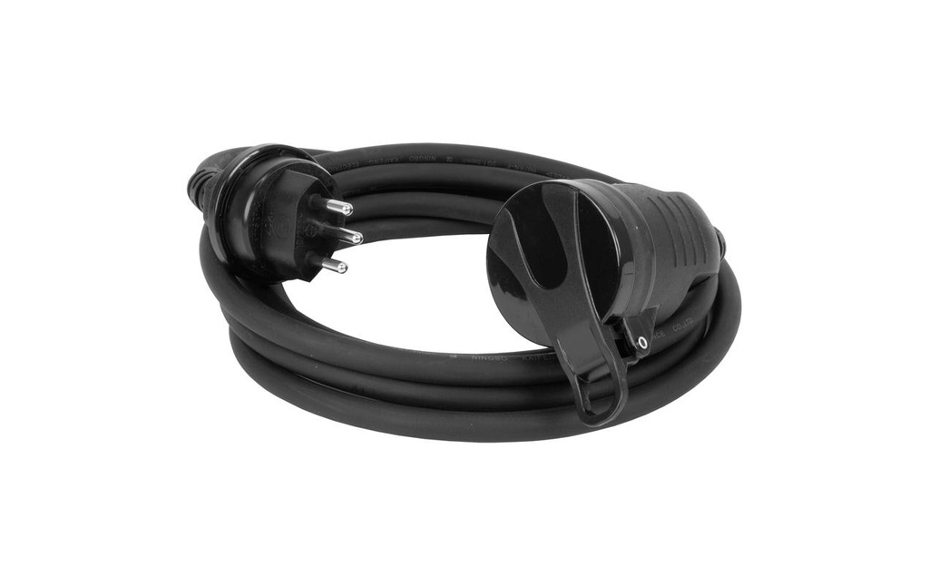 STEFFEN Câble de prolongation GdV 3 x 1.5 mm2 T13-T13, 5 m, noir