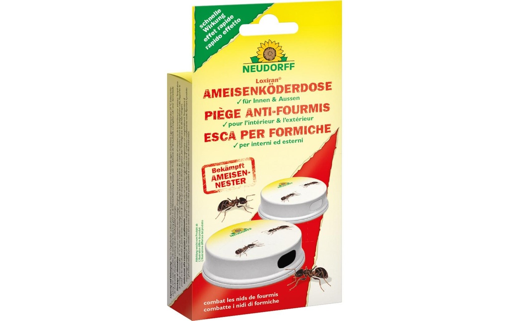 Neudorff Piège à insectes Loxiran boîte d'appât pour fourmis, 2 Pièce/s