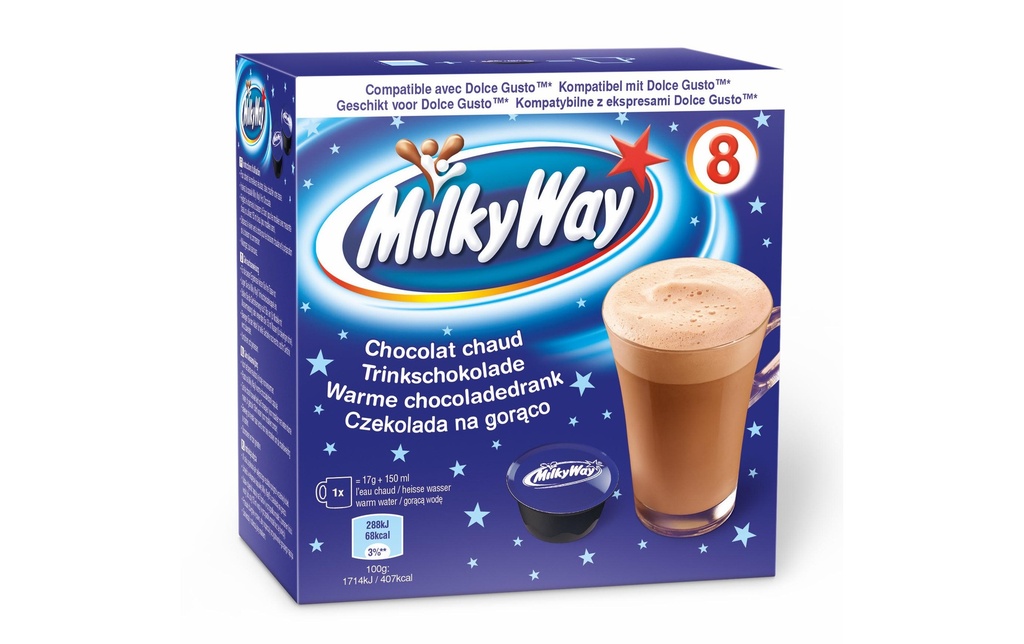 Mars UK Milky Way Dolce Gusto Boire du chocolat 8 capsules