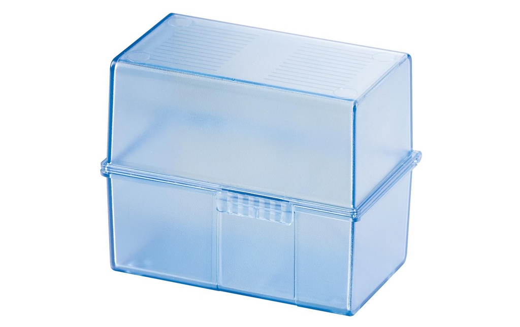 HAN Boîte à fiches A8, Bleu/Transparent