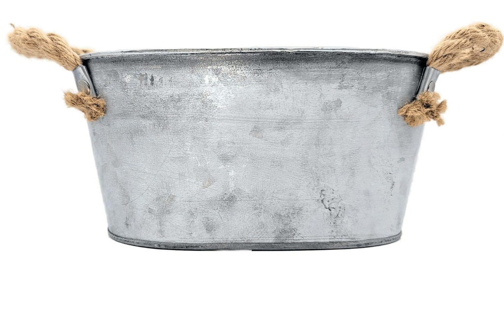 CHALET Pot de fleur Elis 27 x 18 x 12 cm, Argenté