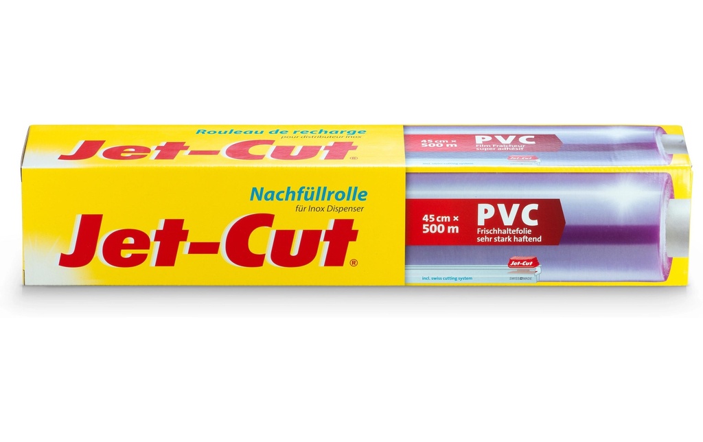Jet-Cut Film alimentaire 45 cm Rouleau de remplissage pour distributeur en acier inoxydable