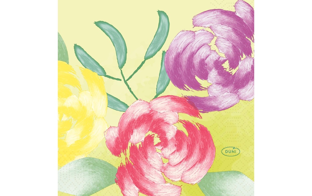 Duni Serviettes à cocktail Soft Tropics 24 cm x 24 cm, 50 Pièce/s