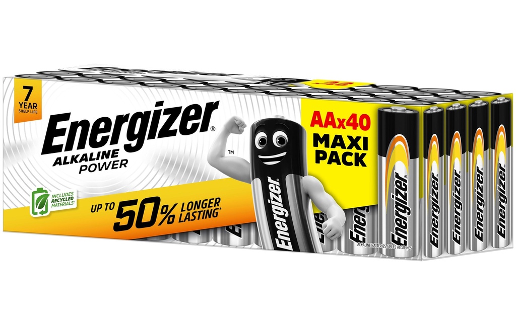 Energizer Pile Alkaline Power AA , 40 Pièce/s