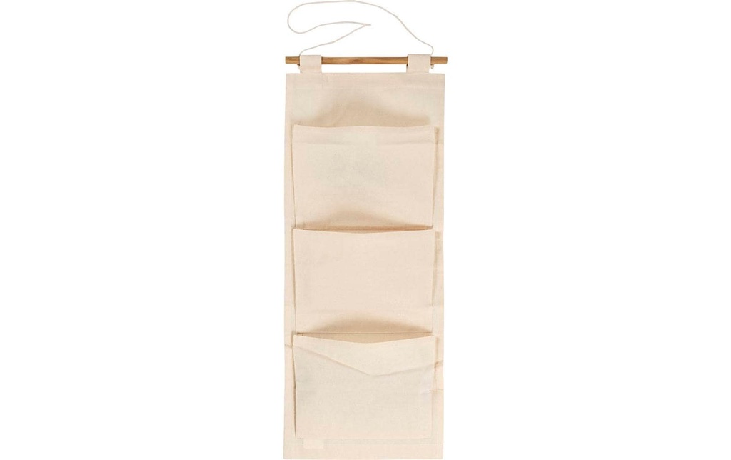 Creativ Company Organisateur Sacs à suspendre 75 x 30 cm, naturel clair