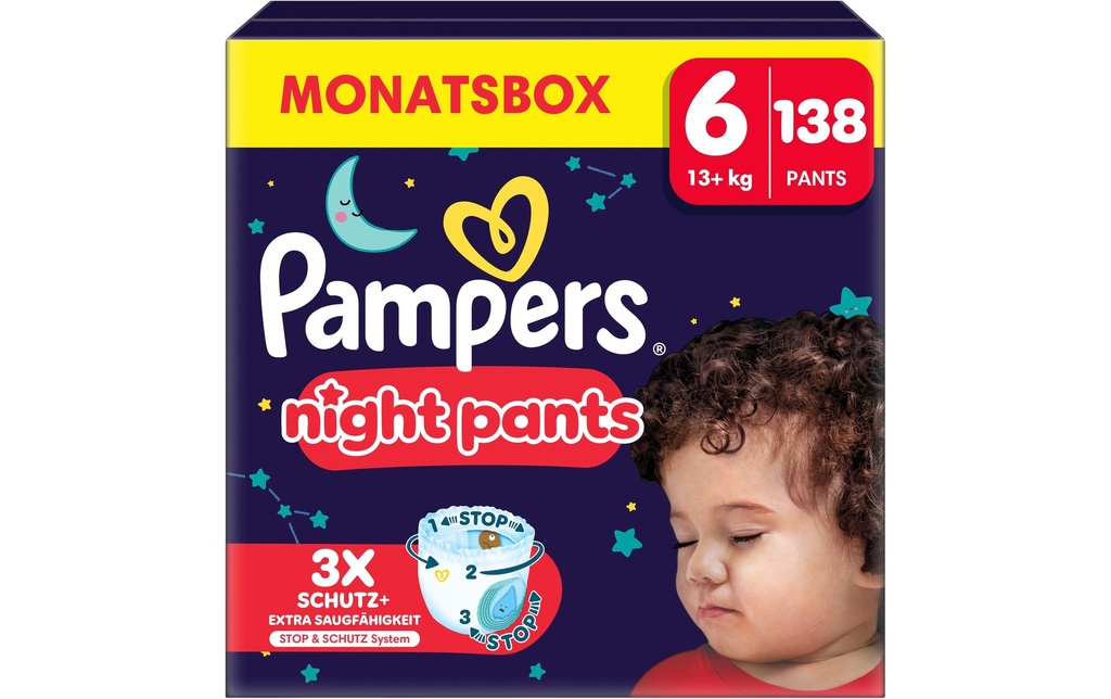 Pampers Couches de nuit Baby Dry Night Pants taille 6