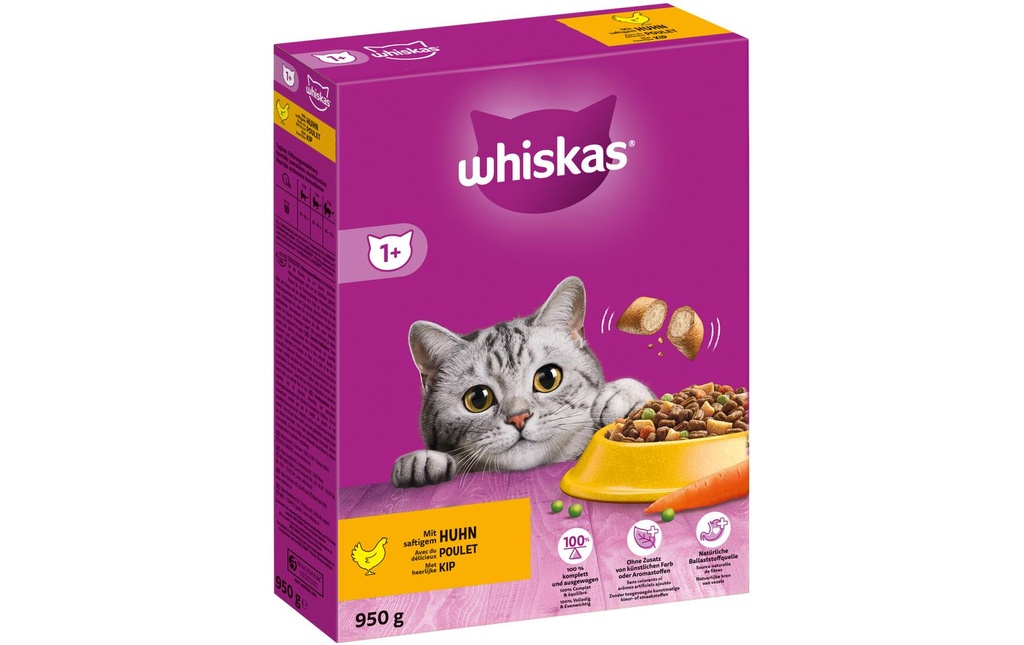 Whiskas Alimentation sèche Adulte Poulet, 950 g