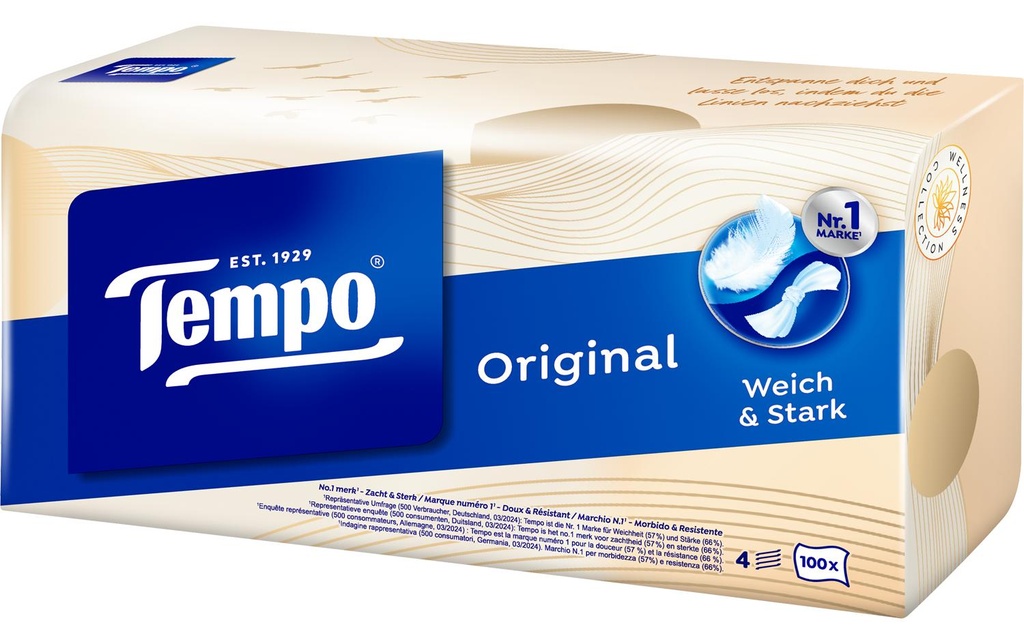 Tempo Mouchoirs Original Boîte de 100 pièces