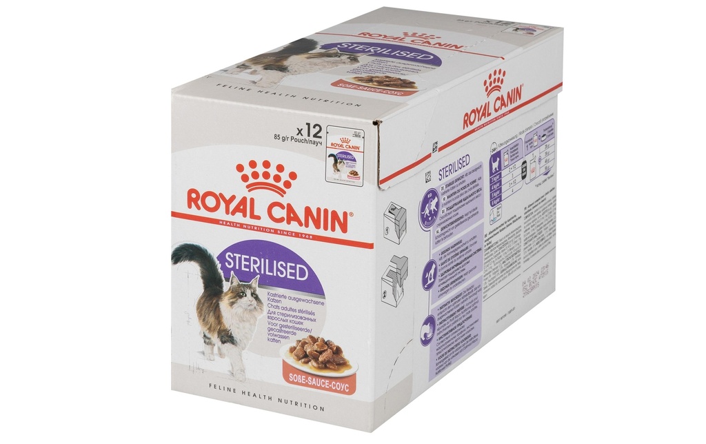 Royal Canin Alimentation humide Stérilisé en sauce, 12 x 85 g