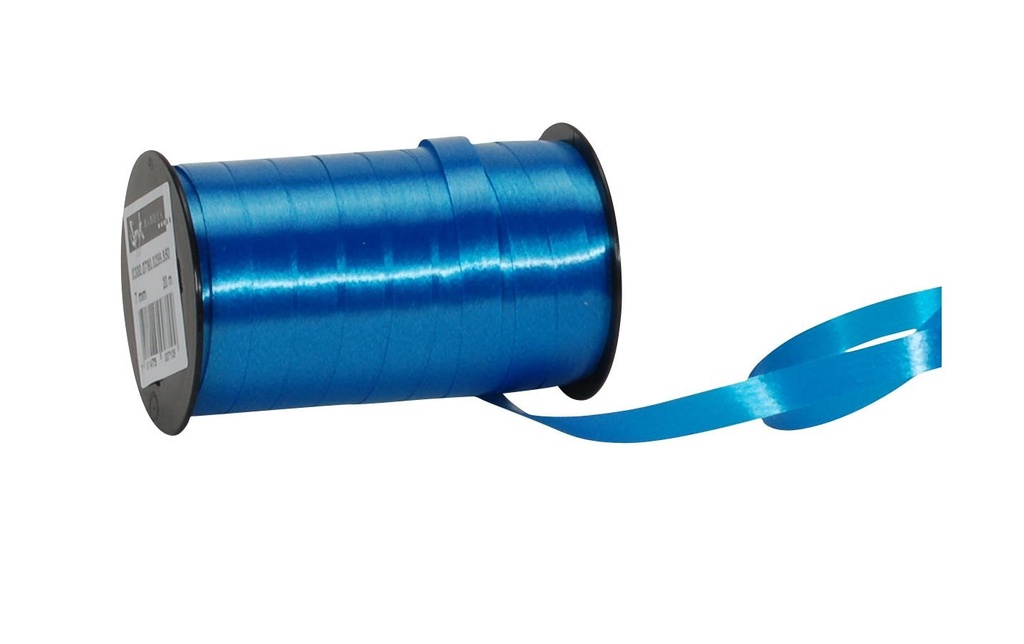 Spyk Ruban cadeau Poly Lisse 7 mm x 20 m, Bleu