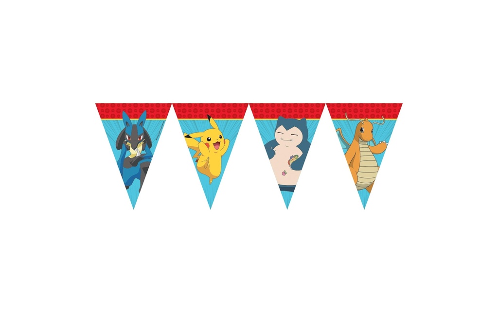We fiesta Party Guirlande Flaggen Pokémon 2.3 m, Multicolore