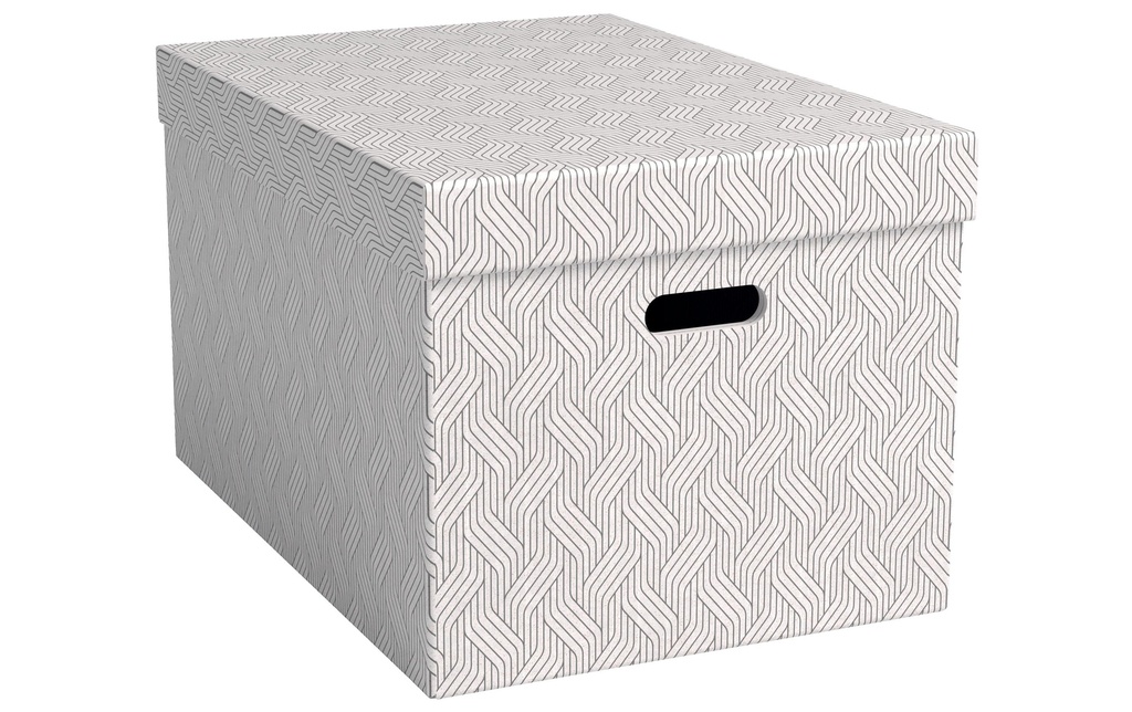VON Boîte d’archivage Large 46 l, 3 pièces, Blanc