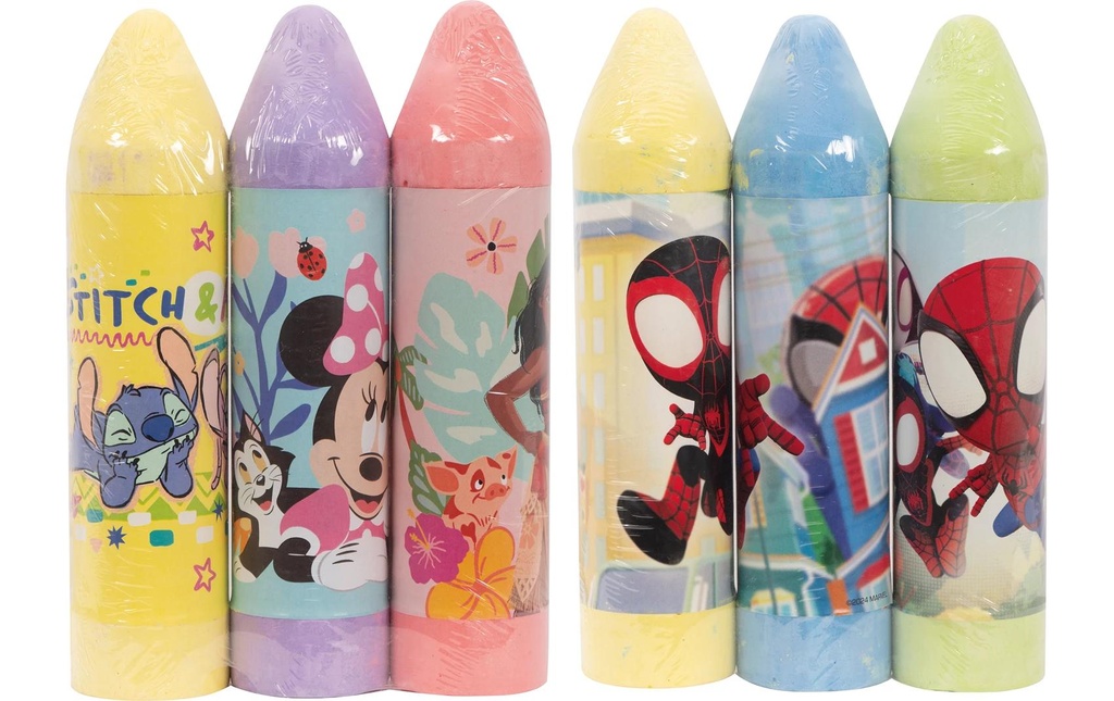 John Craie de rue Jumbo Disney Marvel 3 pièces Assorti