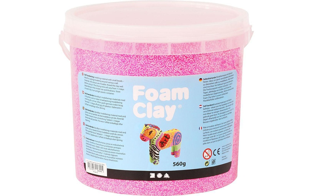 Creativ Company Matière à modeler Foam Clay Néon rose 560g