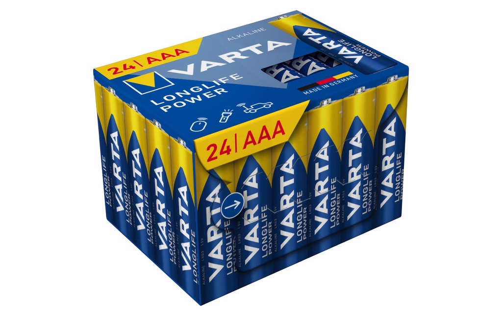 Varta Pile Longlife Power AAA CUBE24 , 24 Pièce/s