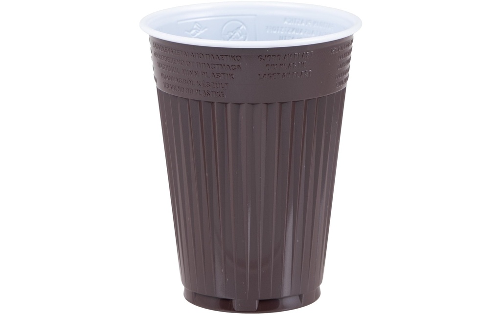 ELCO Tasses à café jetables 180 ml, 100 Pièce/s, Brun