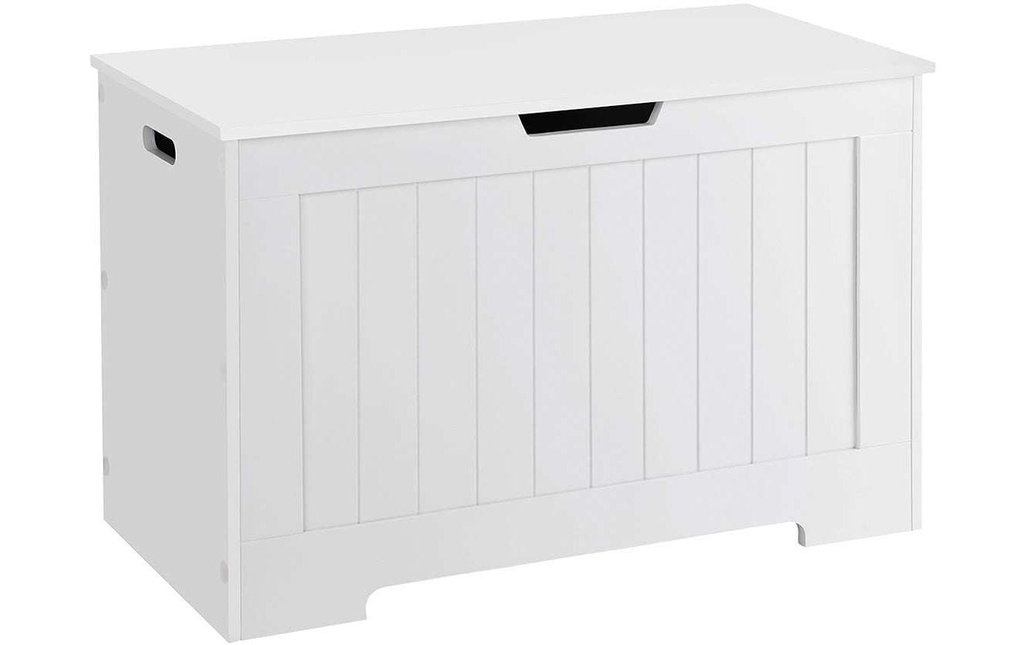 VASAGLE Coffre en bois 76 x 48 cm, Blanc