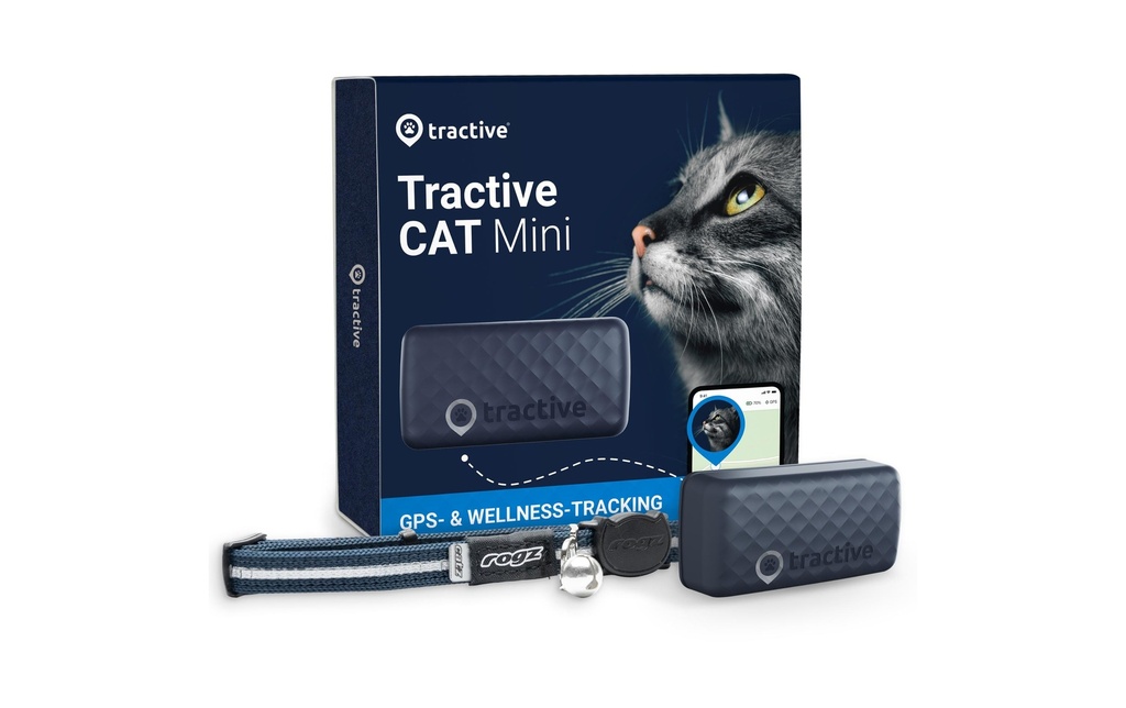 tractive Traqueur GPS CAT Mini LTE, Bleu foncé