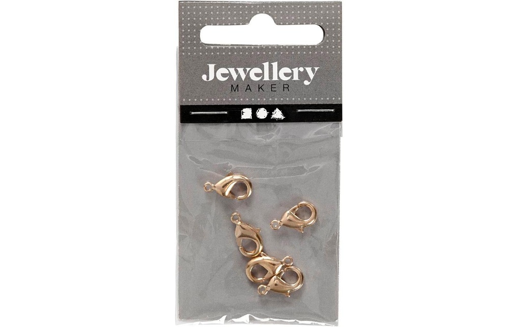 Creativ Company Fermeture Mousqueton 5 pièces, 10 mm, or