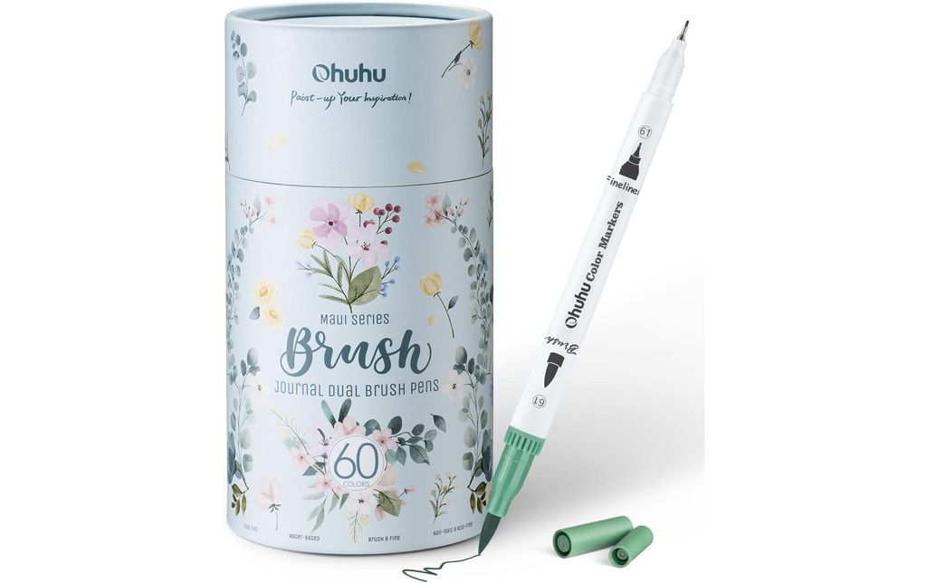 Ohuhu Fineliner Série Maui Crayons à pinceau 60 pièces