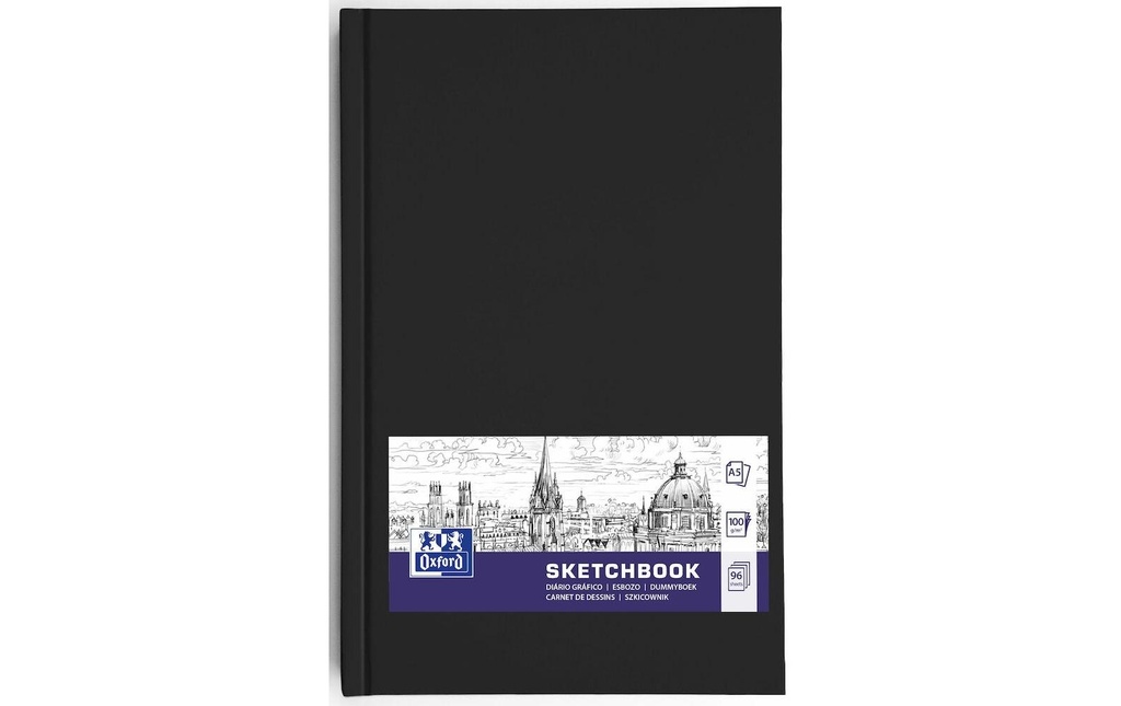 Oxford Cahier à colorier Carnet de croquis A5, noir