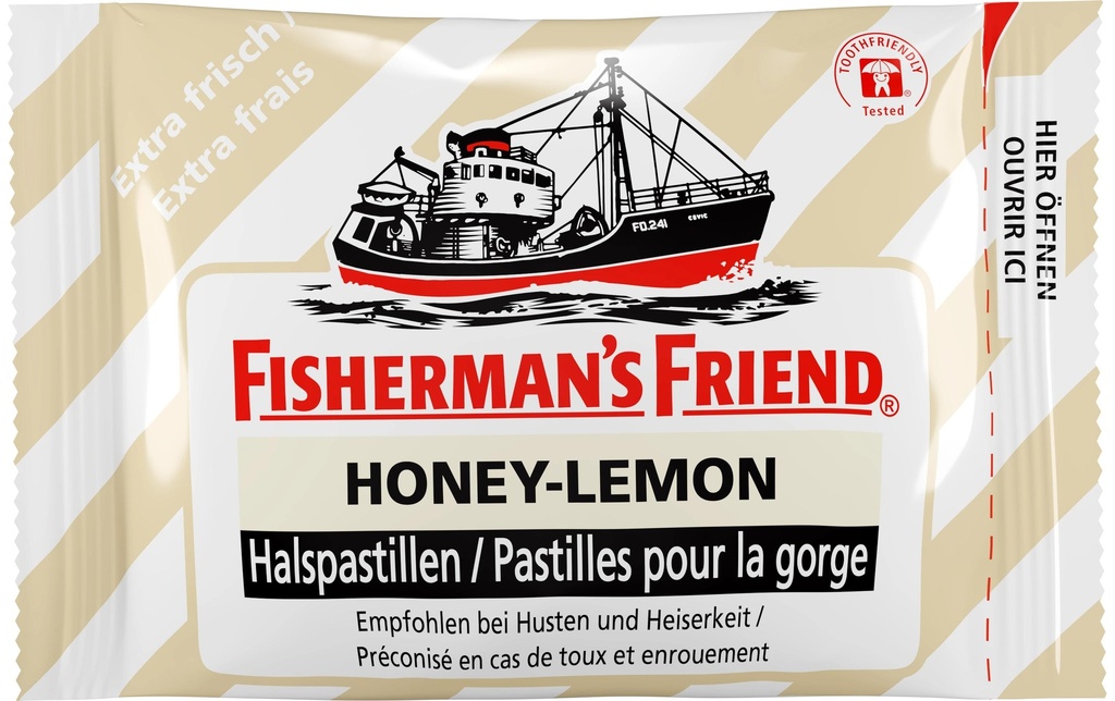 Fisherman's Bonbons Honey & Lemon sans sucre 25 g