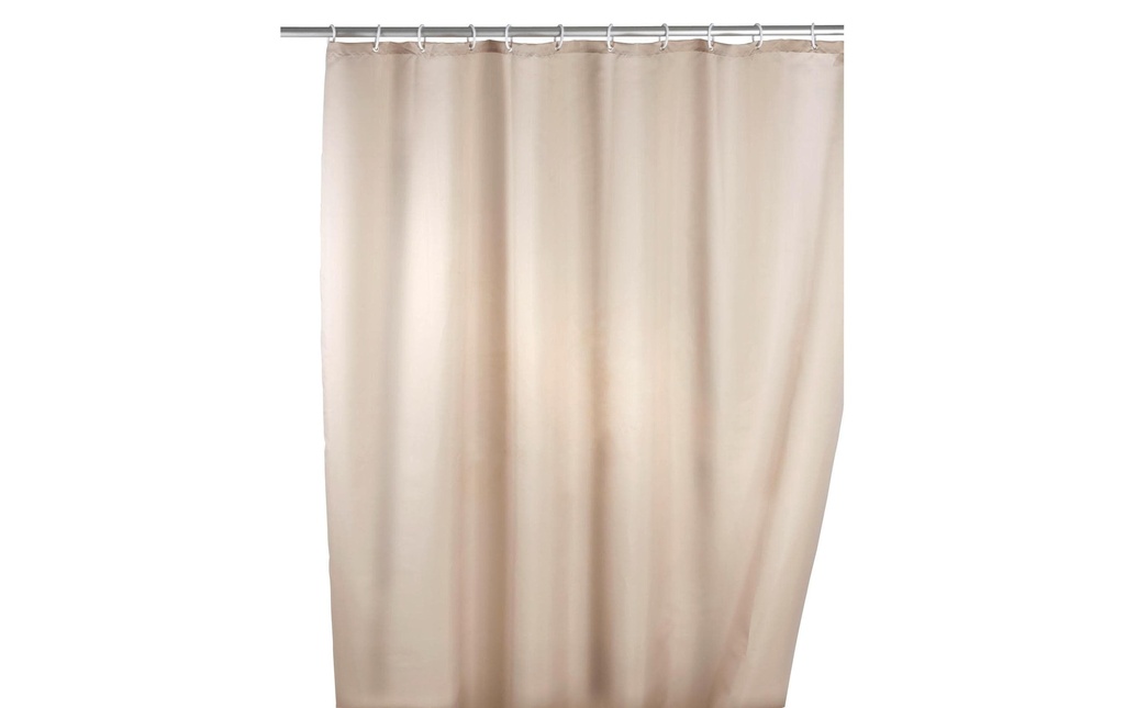 Wenko Rideau de douche Anti-moisissure 180 x 200 cm, Beige
