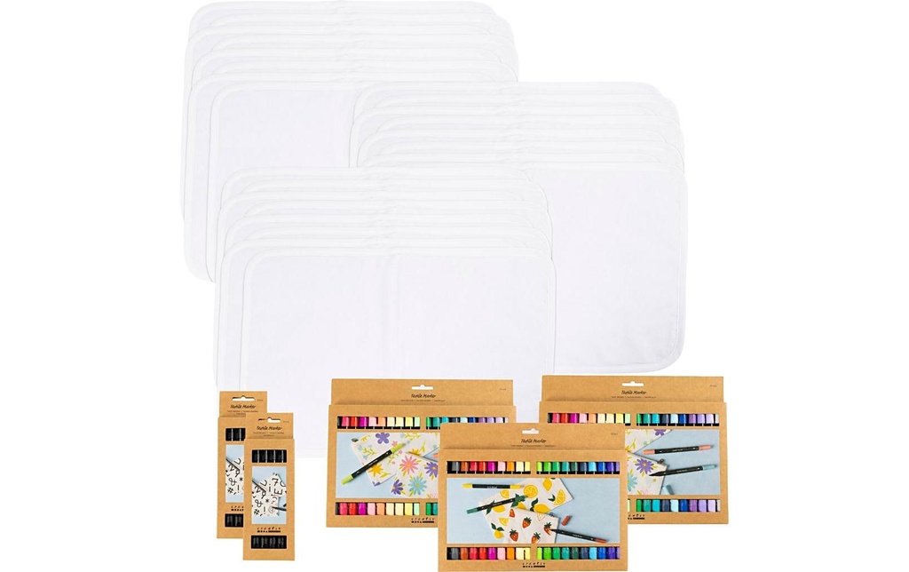 Creativ Company Kits de bricolage tissu Set de table 30 x 45 cm, 30 pièces